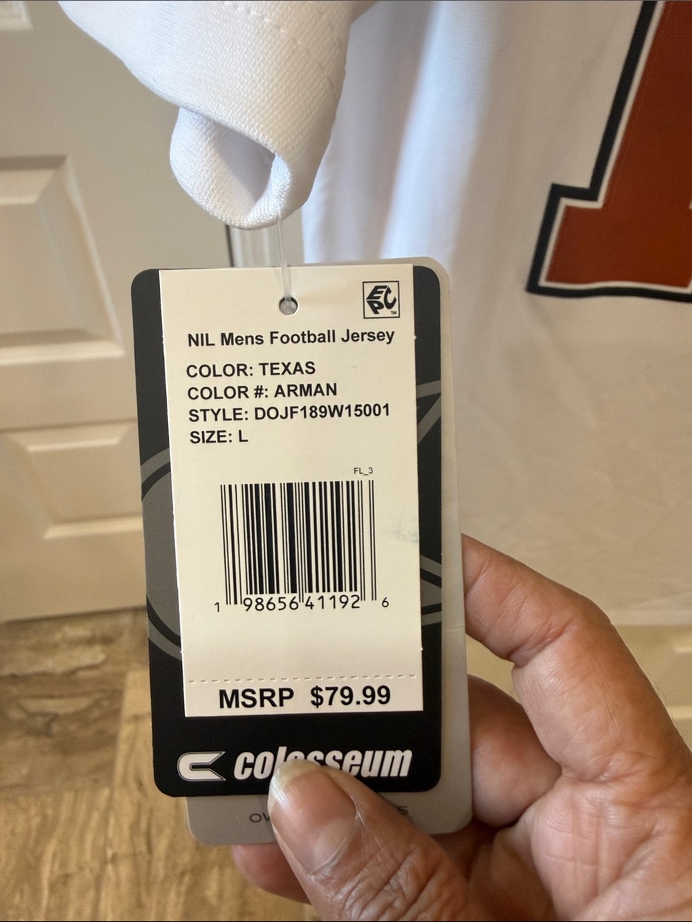Colosseum Men's Texas Longhorns Arch Manning #16 White Football Jersey - Picture 5 of 5